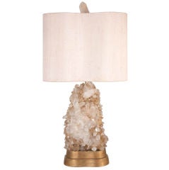 Large Rock Crystal Table Lamp by Carole Stupell