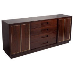 Rosewood and Mahogany Gentleman’s Chest by Harvey Probber