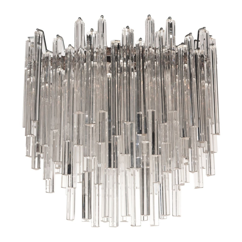 Radiant Oblong Crystal Glass Chandelier By Camer At 1stdibs Radiant Oblong Crystal Glass Chandelier By Camer For