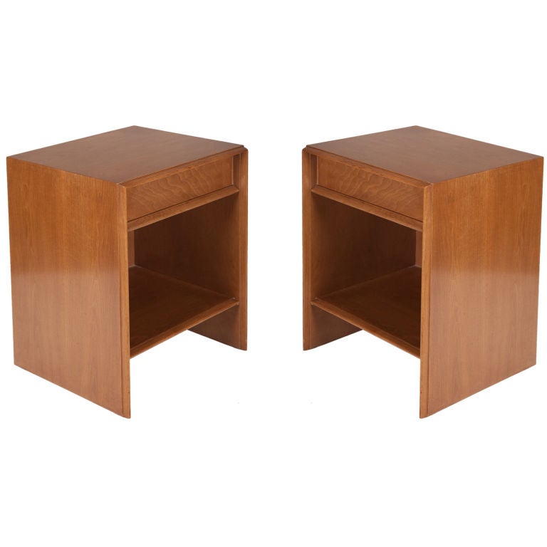 American Top Drawer Nightstands by T.H. Robsjohn-Gibbings for Widdicomb For Sale