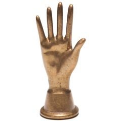 Vintage Cast Brass Hand Sculpture Glove Mold