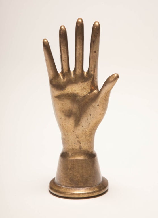 Cast Brass Hand Sculpture Glove Mold at 1stDibs brass glove moulds