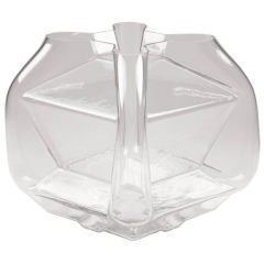 Mold-Blown Clear Glass Vase by Toni Zuccheri for VeArt