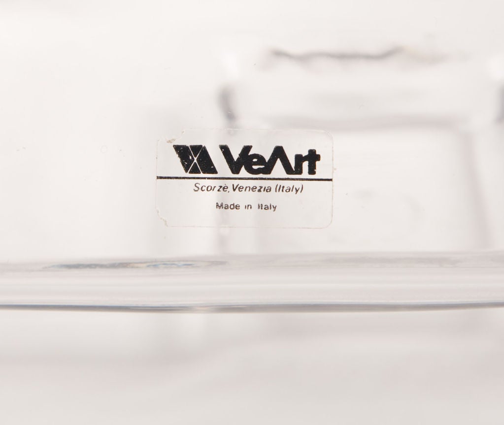 Mold-Blown Clear Glass Vase by Toni Zuccheri for VeArt In Excellent Condition In New York, NY