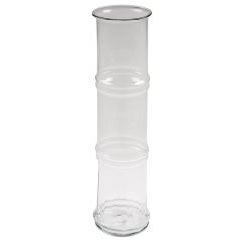 Cylindrical Faux Bamboo Glass Vase by Don Shepherd 12