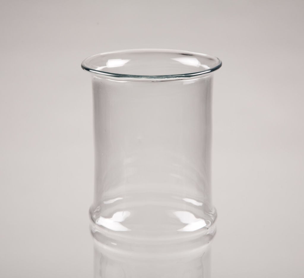 Faux Bamboo Glass Vase by Don Shepherd for Blenko For Sale at 1stdibs