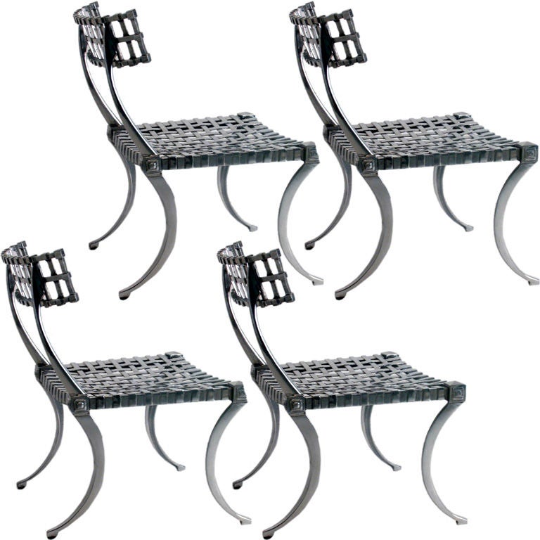 Set of Four Klismos Chairs