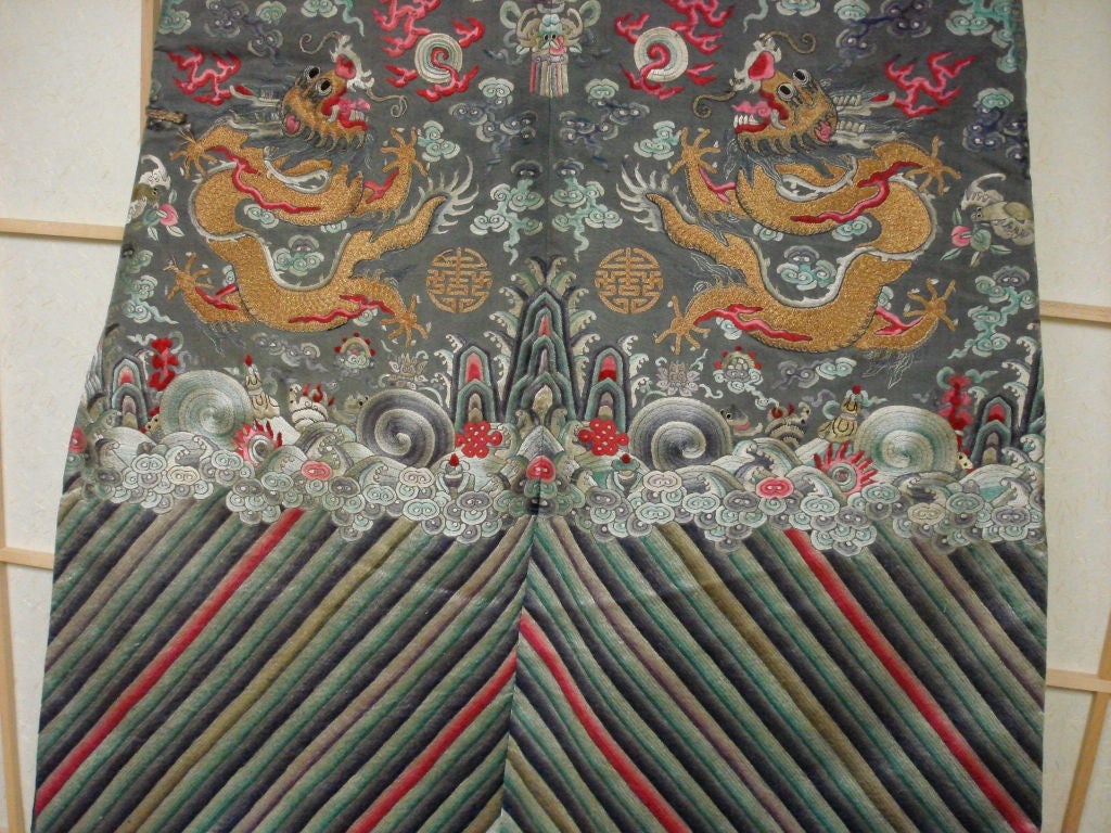 Fine Chinese Qing Dynasty Dragon Robe 2