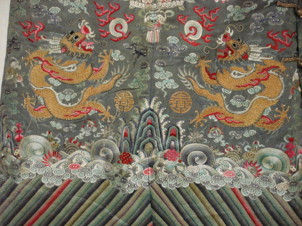 Fine Chinese Qing Dynasty Dragon Robe 5