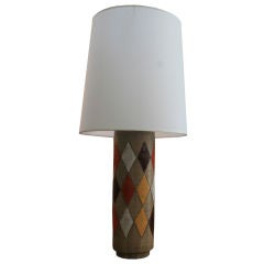 1950
s Italian Ceramic Argyle Lamp