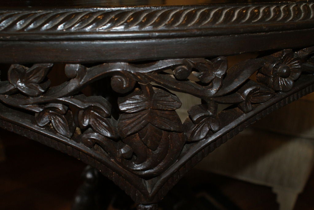 Magnificent  Raj  Figural Hand Carved Table