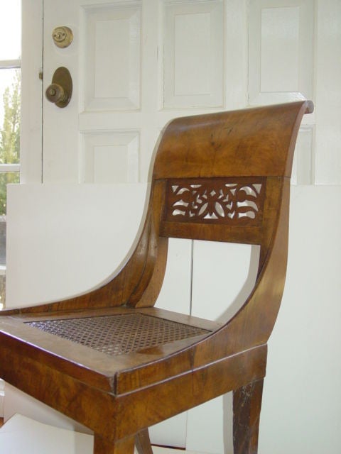 19th Century Elegant Austrian Biedermier Side Chair For Sale