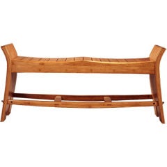 David N. Ebner, Studio Craft Artist, Slatted Bamboo Bench 5