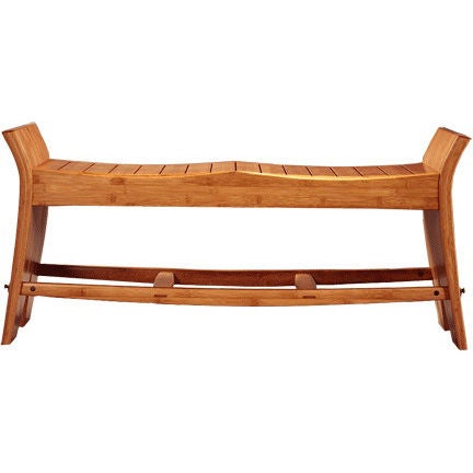 David N. Ebner, Studio Craft Artist, Slatted Bamboo Bench For Sale
