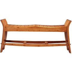 David N. Ebner, Studio Craft Artist, Slatted Bamboo Bench