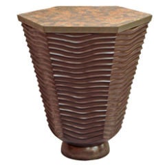 David N. Ebner Studio Craftsman, Sculptural Masterpiece, Wave Side Table 4