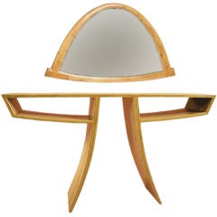 David  Ebner, Studio Craft Artist, Amber  Bamboo Sideboard/Mirror