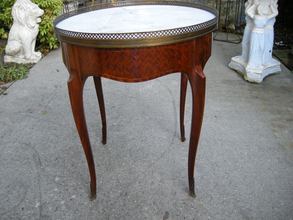 Rare Late 19th Century Bouillotte Marble Top Side/Tables