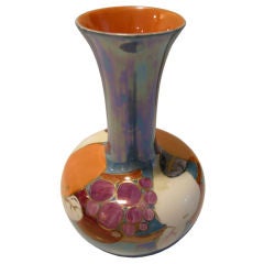 Vintage Art Deco, Crown Ducal  Hand Painted Vase