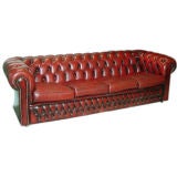 Vintage English, Leather Chesterfield 1930-1940s