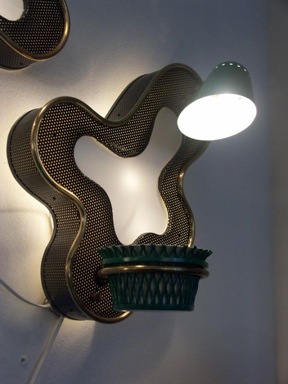 Outstanding Pair of Planter Sconces by Jacques Biny