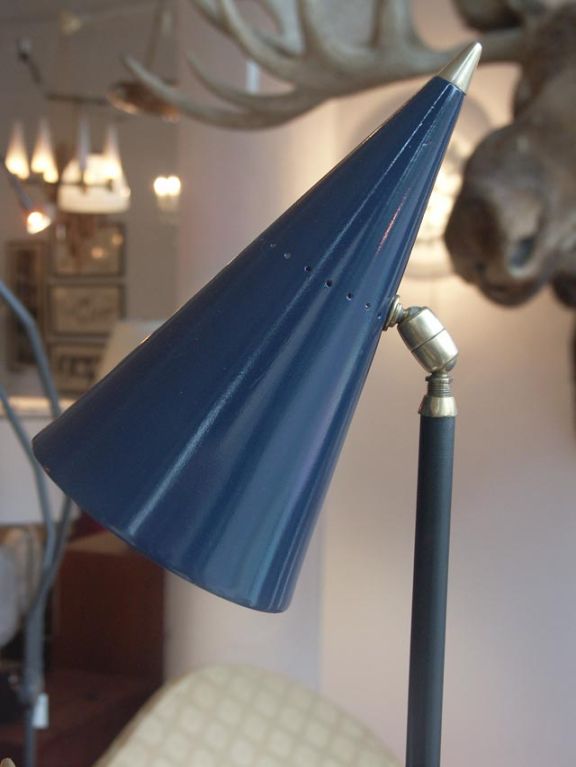 Italian Double Pole Floorlamp with Articulating Shades