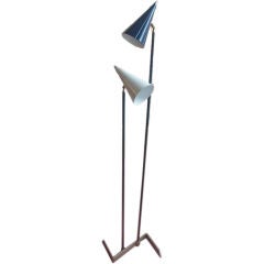 Italian Double Pole Floorlamp with Articulating Shades