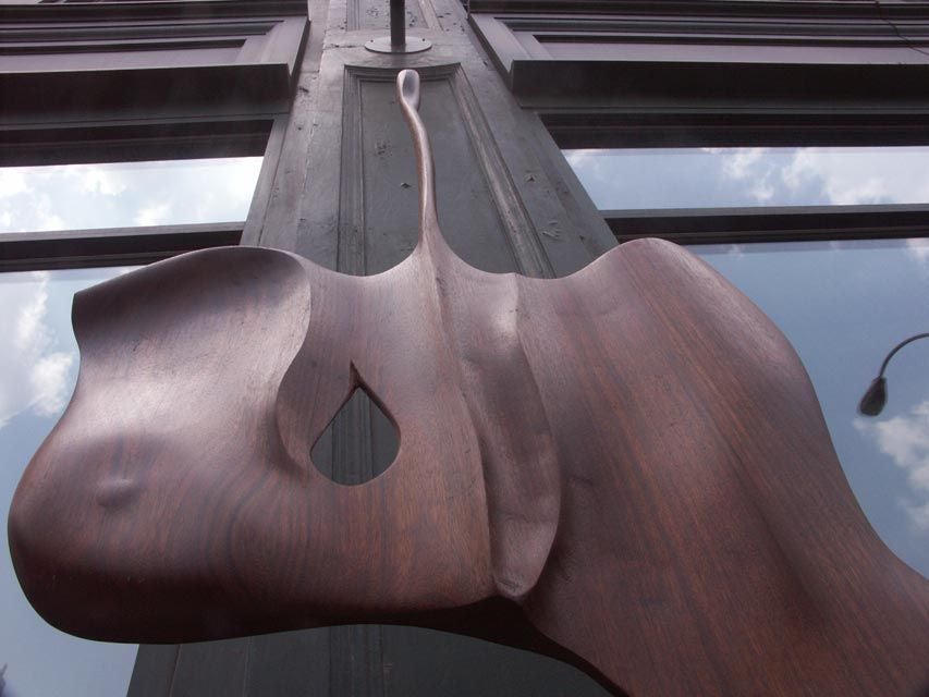 20th Century A Dynamic Black Walnut Sculpture by Frank Flynn