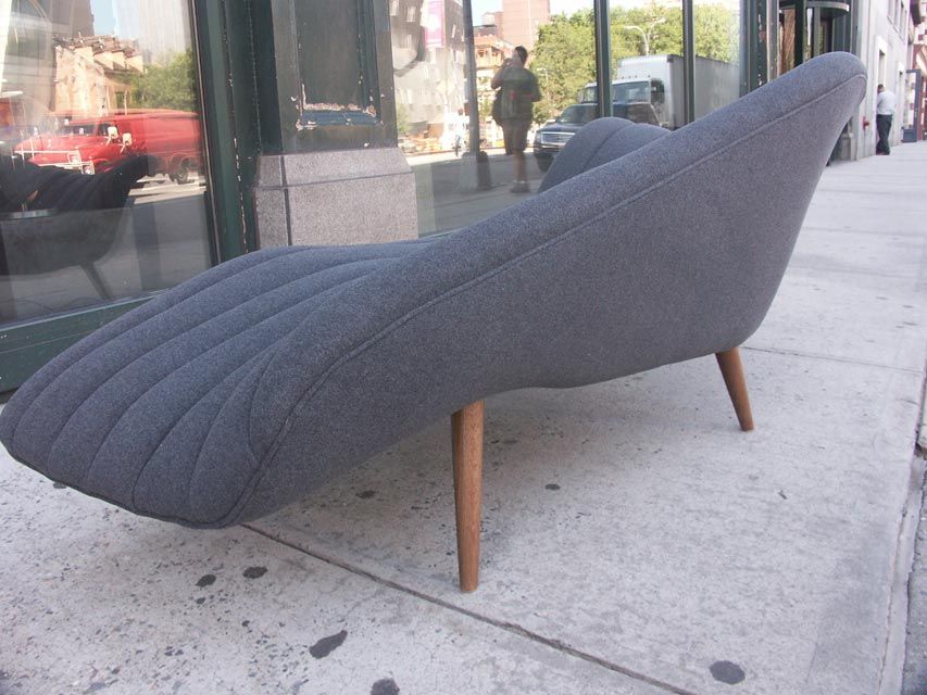Upholstery Rare Chaise Lounge by Hans Harti for Eugene Schmidt