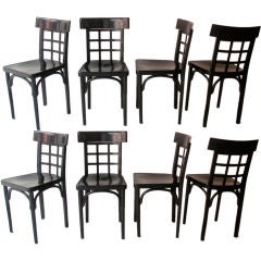 Set of 8 dining chairs by J. & J. Kohn
