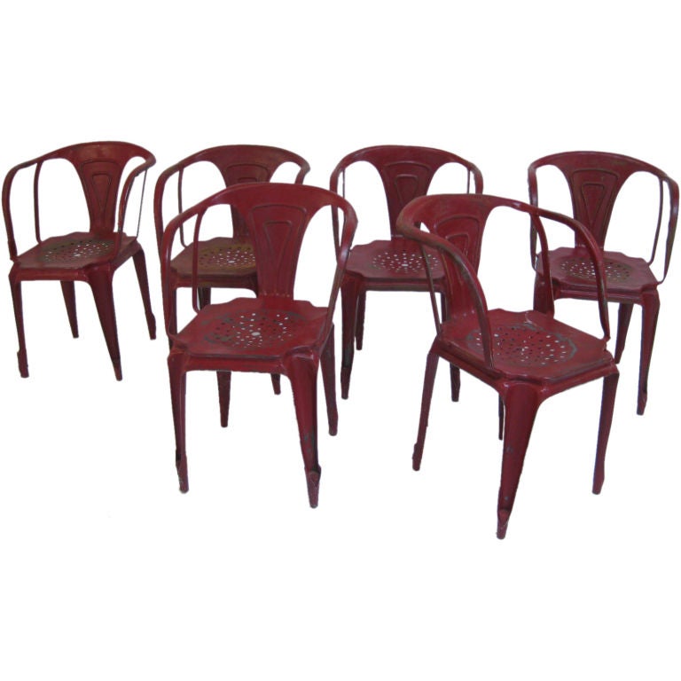 Metal Garden Armchairs at 1stDibs