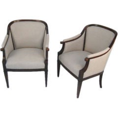 pair 1940's armchairs