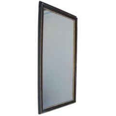 black mirror with gold and red trim