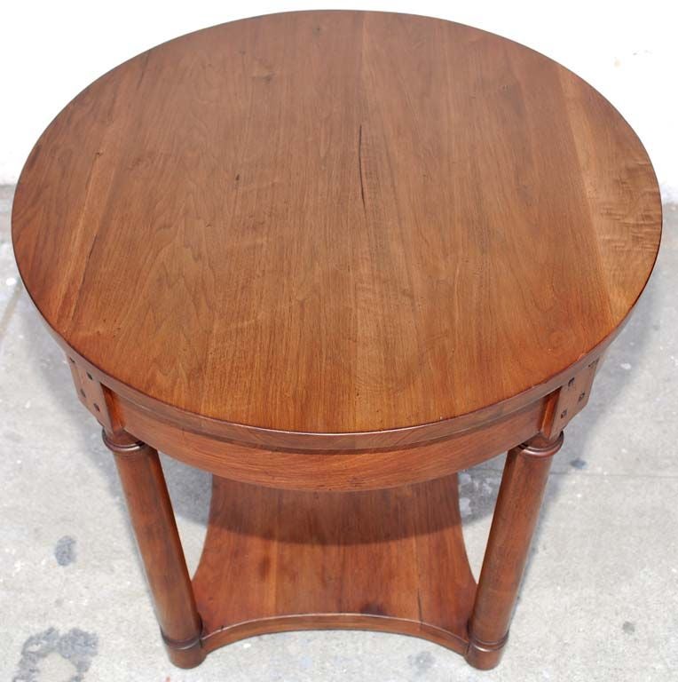 Neoclassical Walnut Side Table, Custom Made by Petersen Antiques For Sale