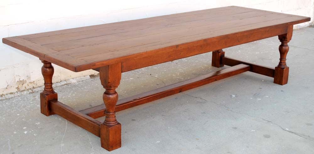 Contemporary Dining Table in Reclaimed Oak, Custom Made by Petersen Antiques For Sale