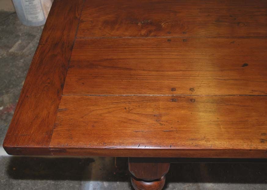 Jacobean Dining Table in Reclaimed Oak, Custom Made by Petersen Antiques For Sale