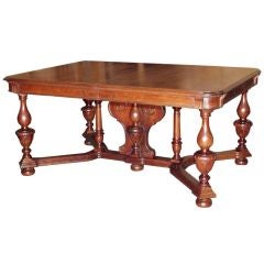 Antique Dining Table with Extension Walnut