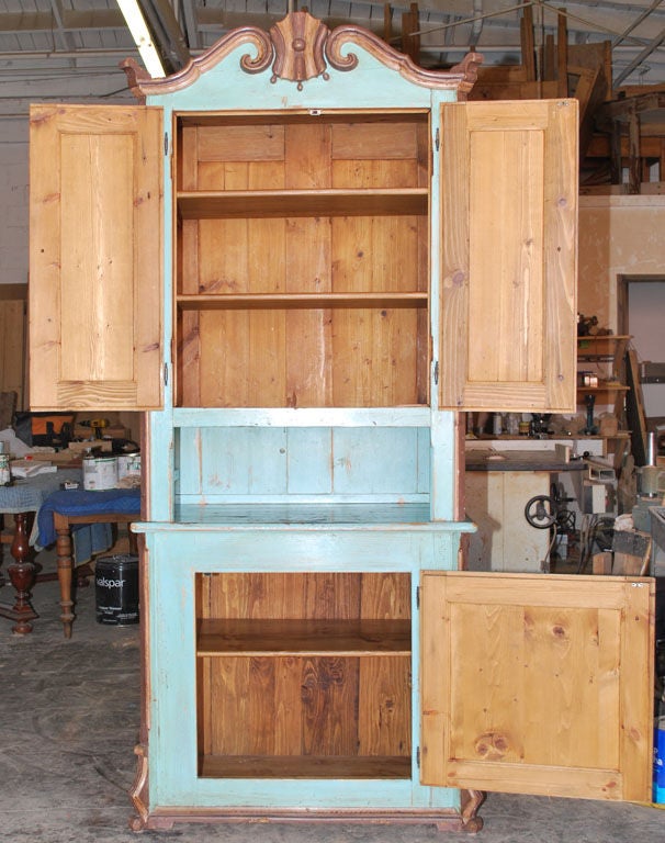 Hand-Painted Tall Painted Hutch, circa 1880s