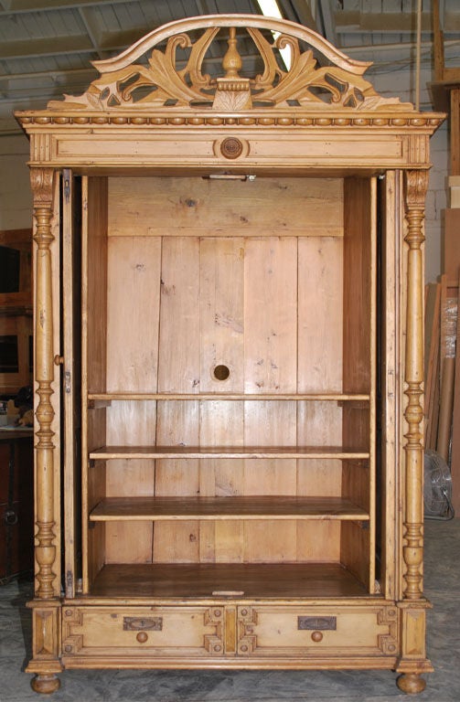 Latvian Baltic Armoire For Sale