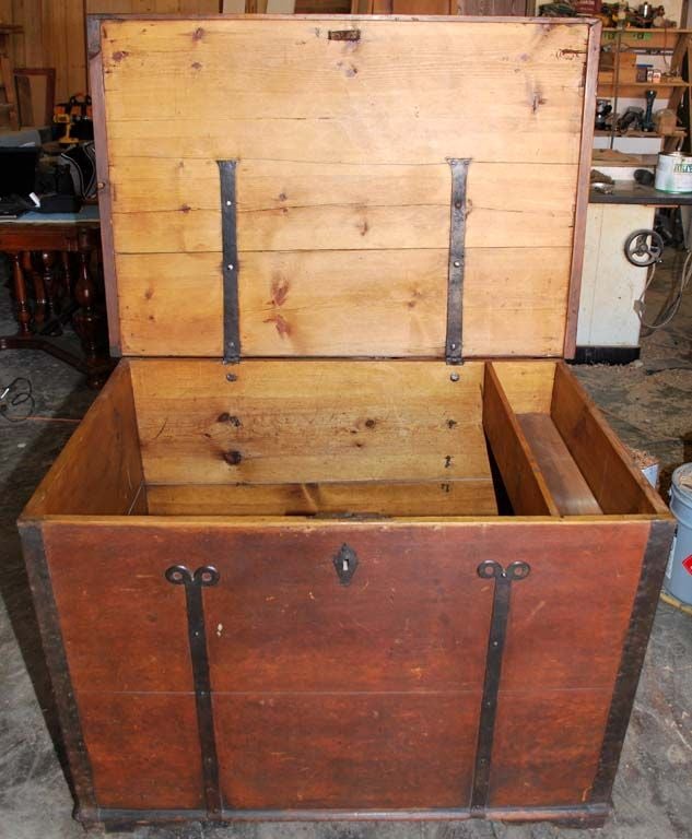 Country Large Hope Chest Blanket Box For Sale