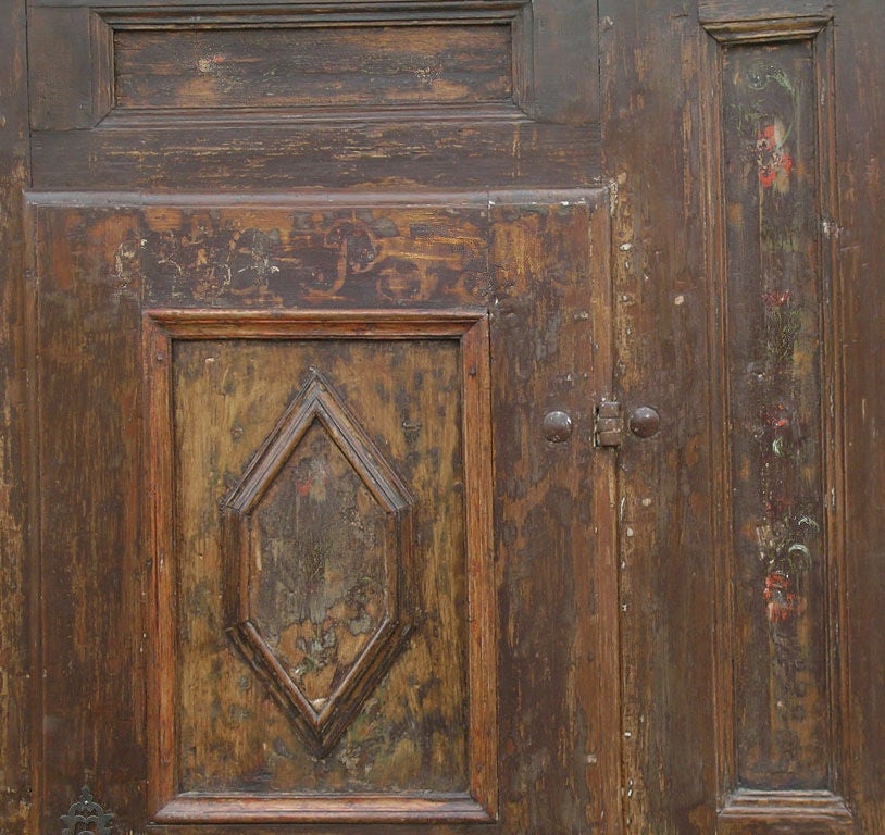 Wrought Iron Swedish 17th Century Baroque Cupboard For Sale