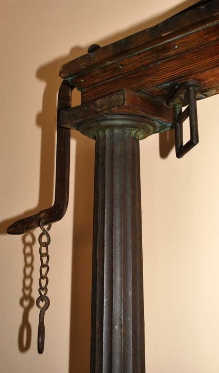 19th Century Large Commercial Scale With Massive Cast  Iron Columns
