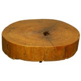 Salvaged solid Peroba wood block coffee table