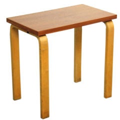 Alvar Aalto side table with bent plywood legs