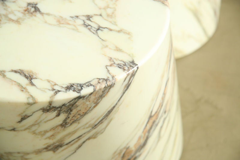Pair of solid calacatta marble 