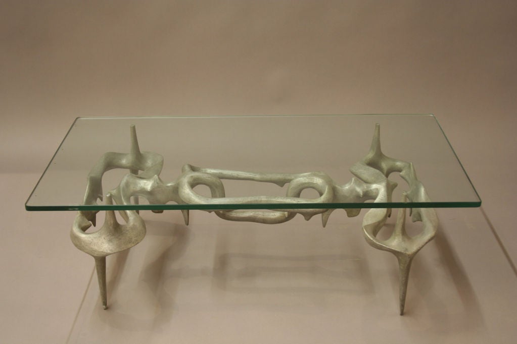Sculptural Coffee Table by artist Victor Roman made in 1971, Paris, France In Excellent Condition In Jersey City, NJ