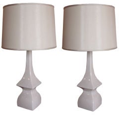 Pair of James Mont Style Mid Century Lamps