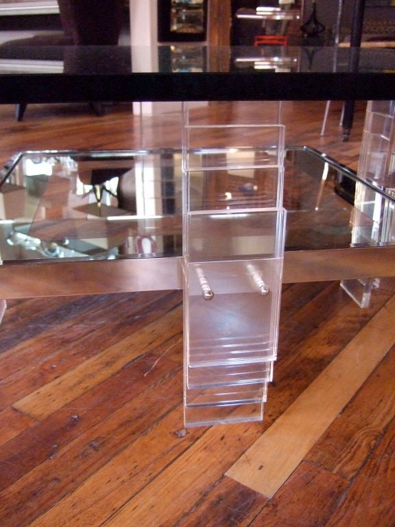 Lucite Skyscraper Coffee Table