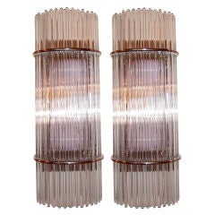 Pair of Glass Rod Sconces