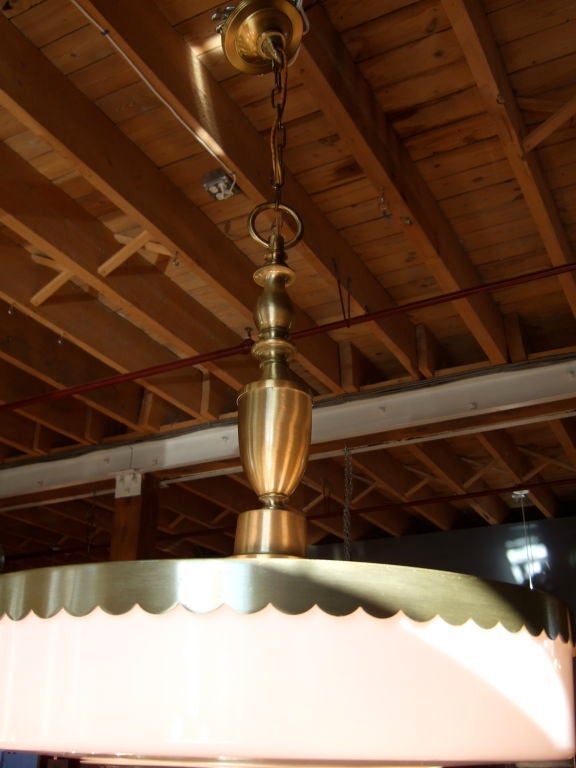 Mid-Century Modern Scalloped Chandelier For Sale